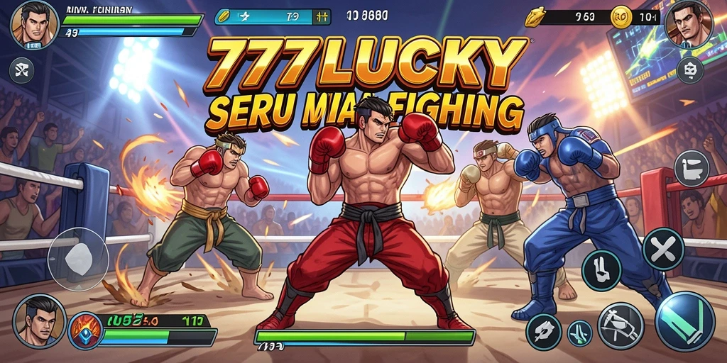 Tangkapan layar menampilkan aksi pertarungan seru dalam 777LUCKY.