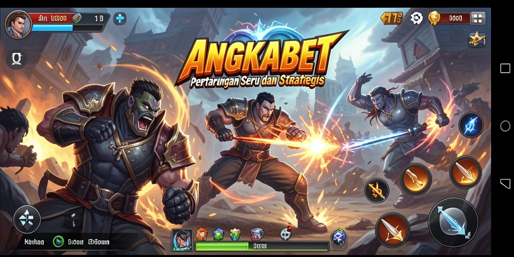 Tampilan gameplay ANGKABET yang menegangkan dan grafis cemerlang.