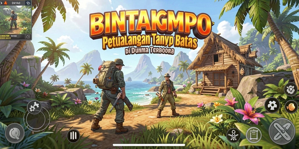 Tampilan menakjubkan dari gameplay BINTANGMPO di dunia terbuka.