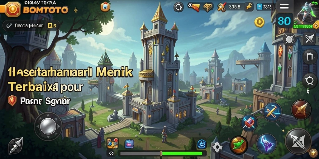Tampilan gameplay menegangkan dari BOMTOTO dalam Tower Defense.