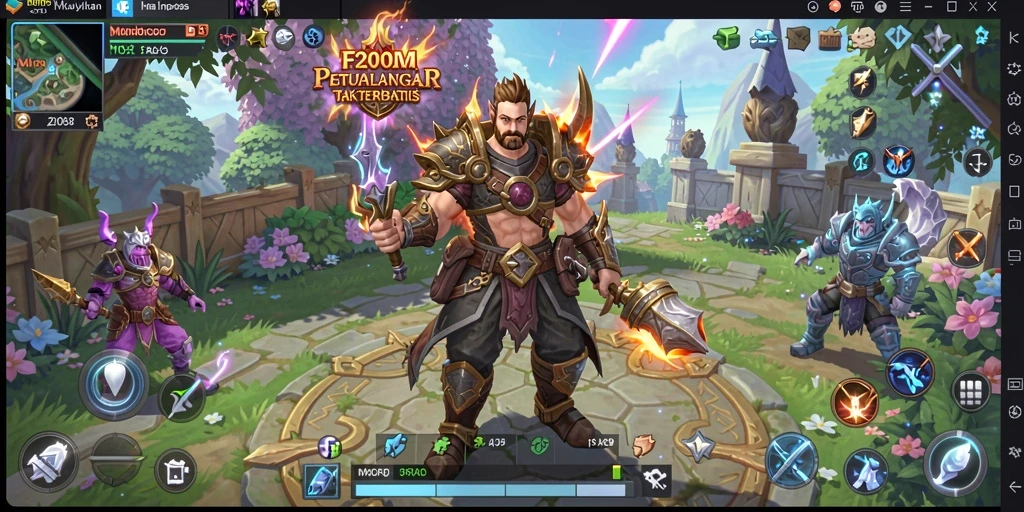 Gameplay F200M yang menakjubkan dalam dunia MMORPG yang luas.