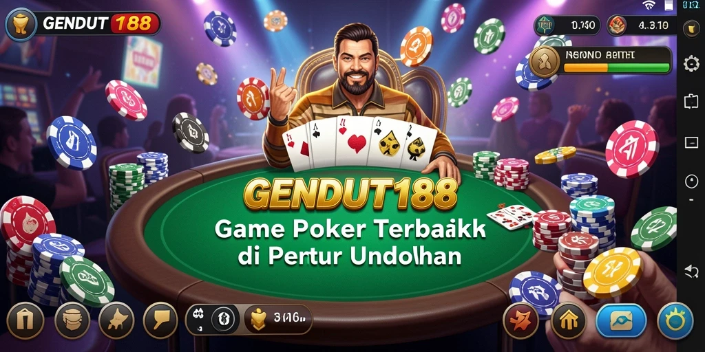 Tampilan gameplay GENDUT188 dengan aksi poker yang mendebarkan.