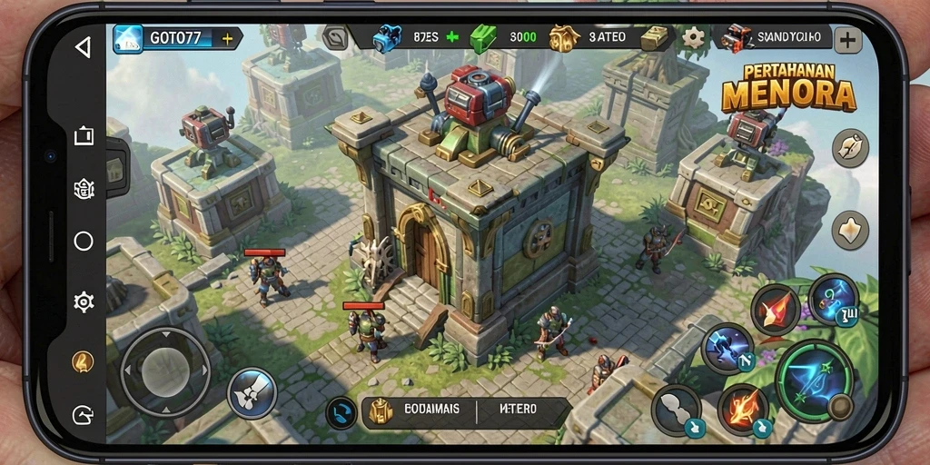 Gameplay seru dari GOTO77 dalam pertahanan menara.
