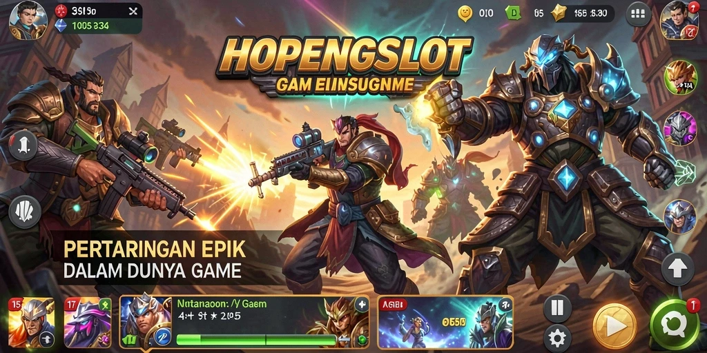 Tangkapan layar HOPENGSLOT menunjukkan pertarungan seru dan karakter yang menonjol.