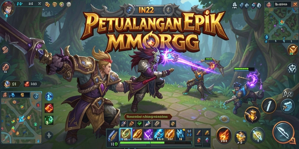 Gameplay menarik IN22 yang penuh dengan petualangan MMORPG.
