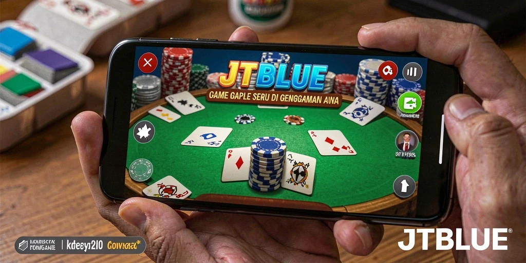 Tampilan gameplay seru dari JTBLUE saat bermain Gaple.