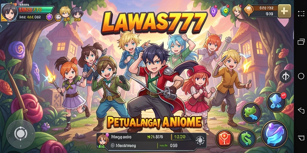 Tampilan seru dari gameplay Anime di LAWAS777.
