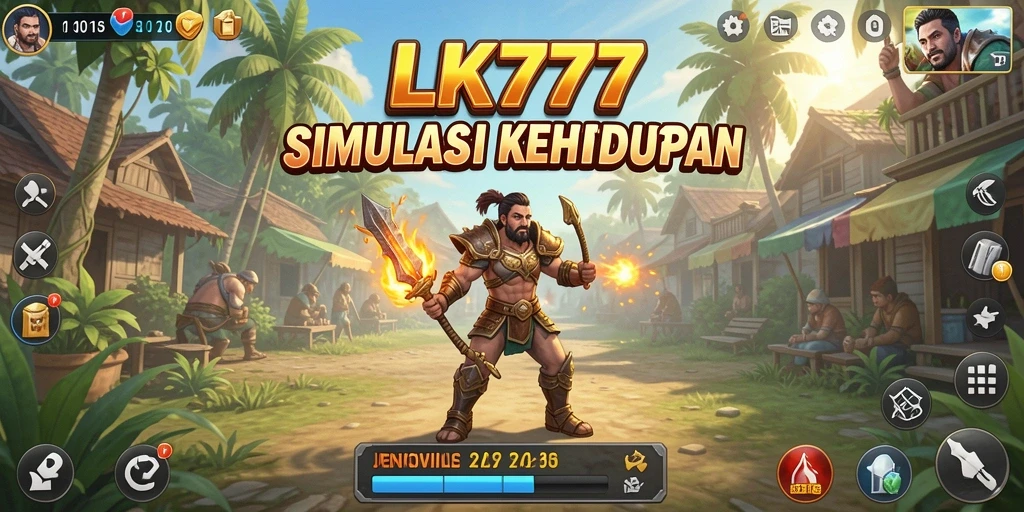 Tangkapan layar gameplay <strong>LK777</strong> yang menggambarkan dunia simulasi yang dinamis.