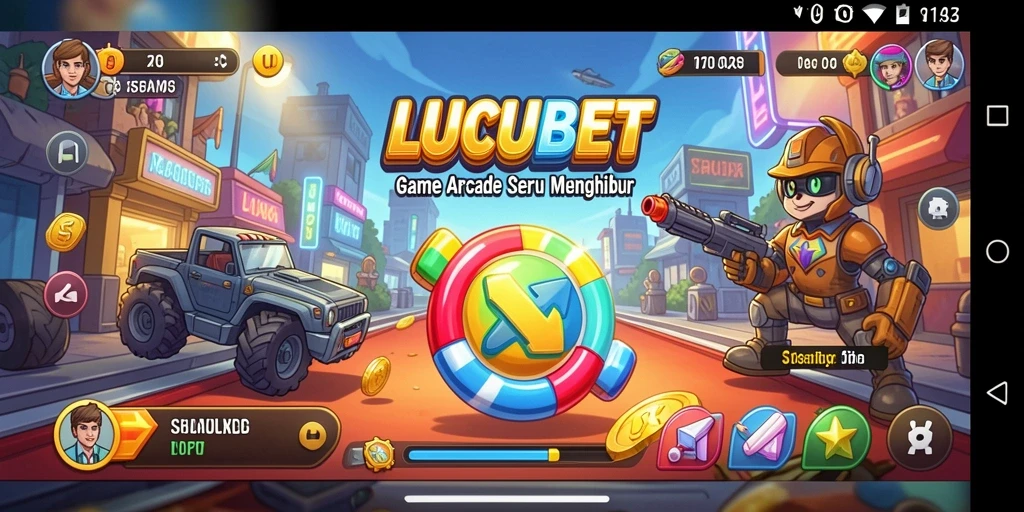 Tampilan gameplay menegangkan dan penuh warna dari LUCUBET.