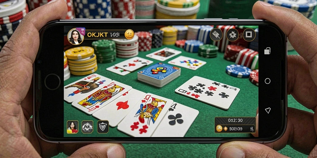 Tampilan gameplay seru Gaple di OKJKT.