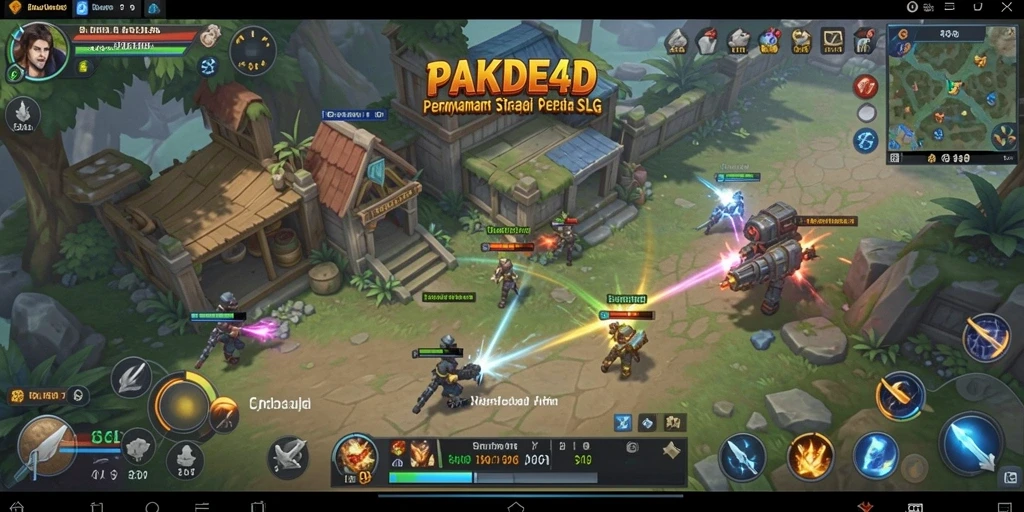 Screenshot utama PAKDE4D menampilkan aksi gameplay SLG yang seru.