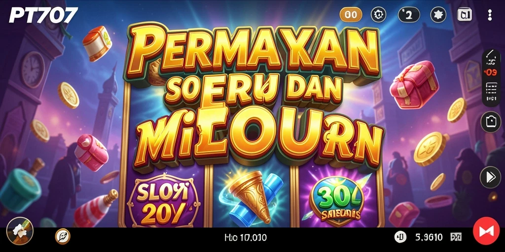 Screenshot gameplay PT707 yang menampilkan putaran Slot yang mengasyikkan.