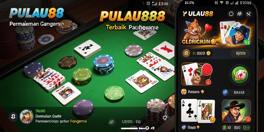 Tangkapan layar dari gameplay seru PULAU88 dengan elemen Gaple.