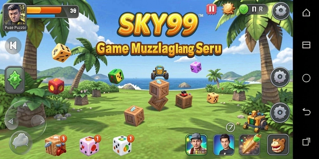 Tampilan gameplay <strong>SKY99</strong> yang penuh warna dan menantang.