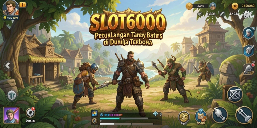 Screenshot SLOT6000 menampilkan petualangan seru di dunia terbuka.