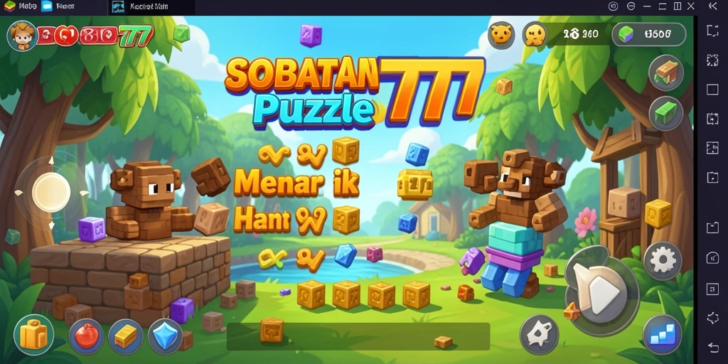 Screenshot gameplay SOBAT777 menampilkan tantangan puzzle seru.