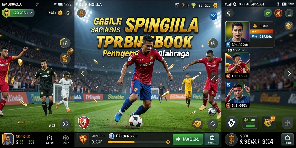 Tangkapan layar gameplay SPINGILA menampilkan berbagai pilihan taruhan olahraga.