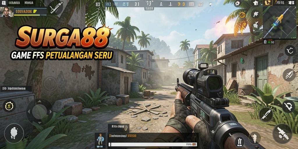 Tangkapan layar SURGA88 menampilkan aksi seru dalam permainan FPS.