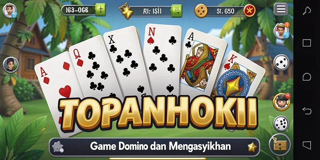 Gameplay seru TOPANHOKI dengan teman-teman dalam permainan Domino.
