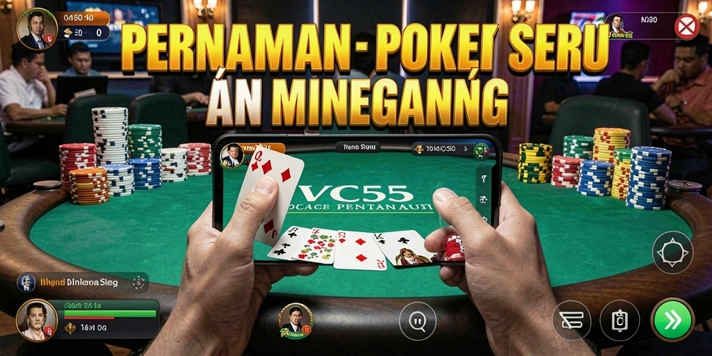 Tampilan gameplay poker yang mendebarkan di VC55.